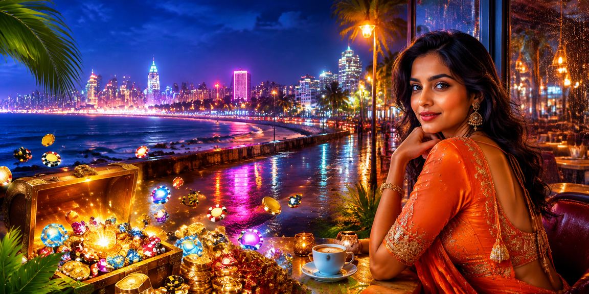 Mumbai beach with betting and mobile gaming atmosphere